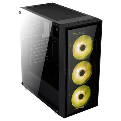 Gabinete Mid Tower ATX QUARTZ RGB Preto AEROCOOL - MagazineInnovar