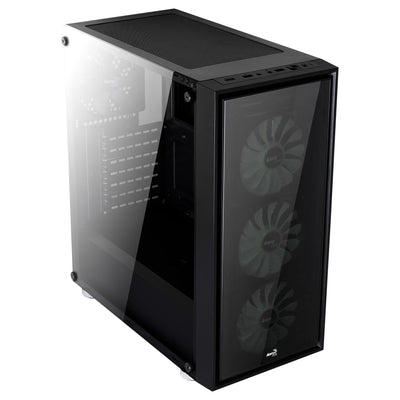 Gabinete Mid Tower ATX QUARTZ RGB Preto AEROCOOL - MagazineInnovar