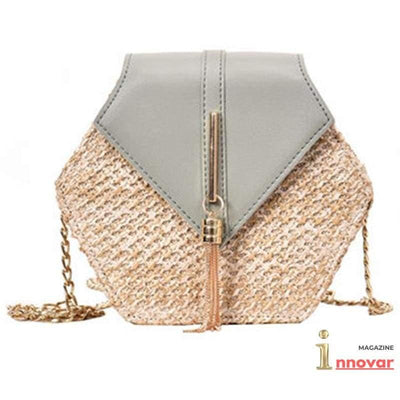 Bolsa - Hexagon de Palha - MagazineInnovar