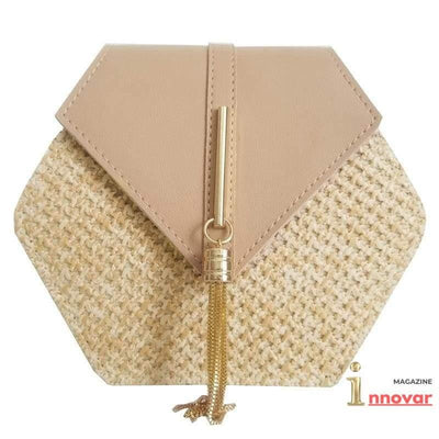 Bolsa - Hexagon de Palha - MagazineInnovar