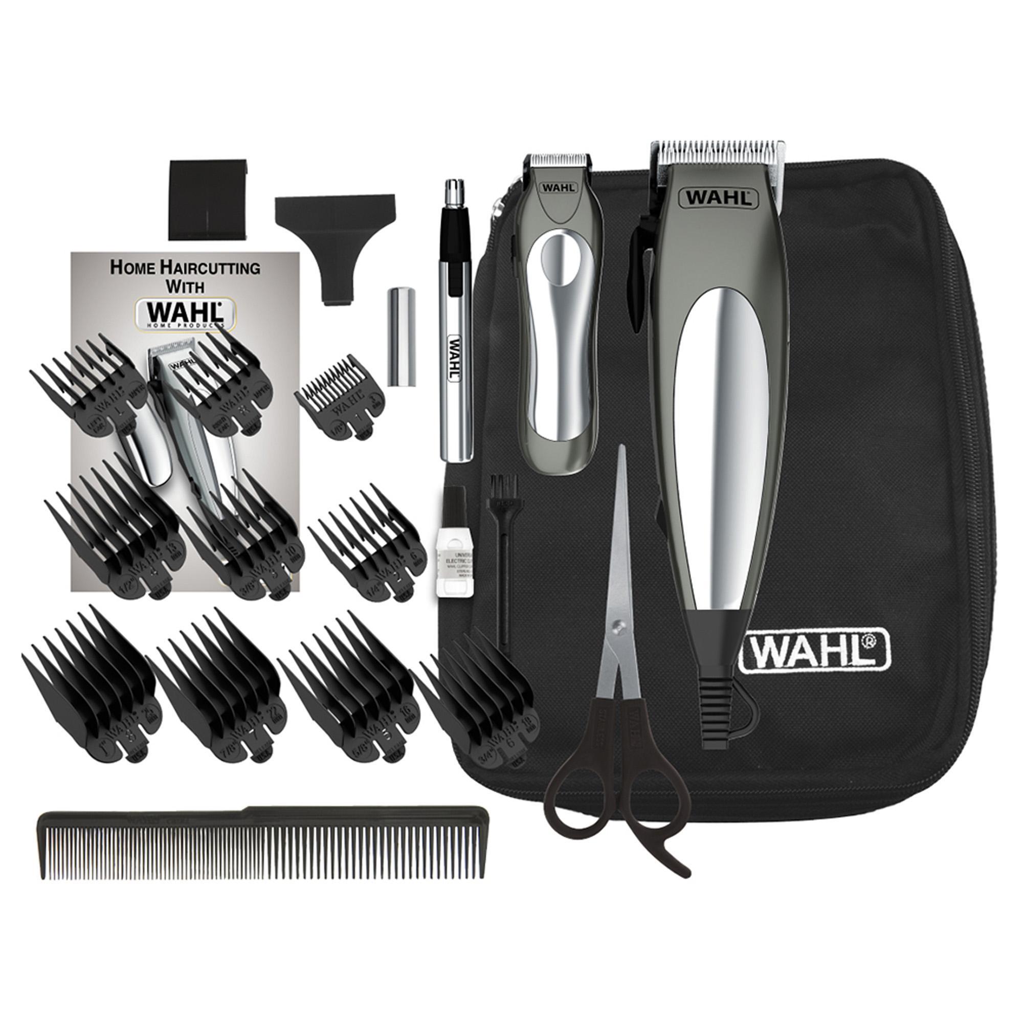 Kit Maquina e Aparador 127V Deluxe Groom Pro Prata WAHL