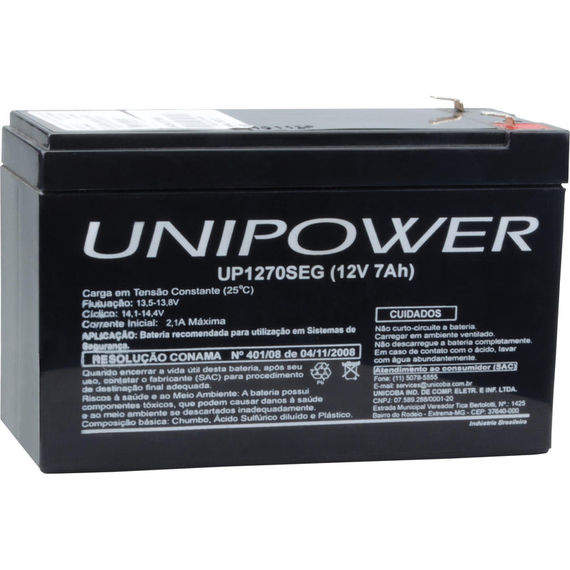 Bateria Selada UP1270SEG 12V/7Ah UNIPOWER - MagazineInnovar