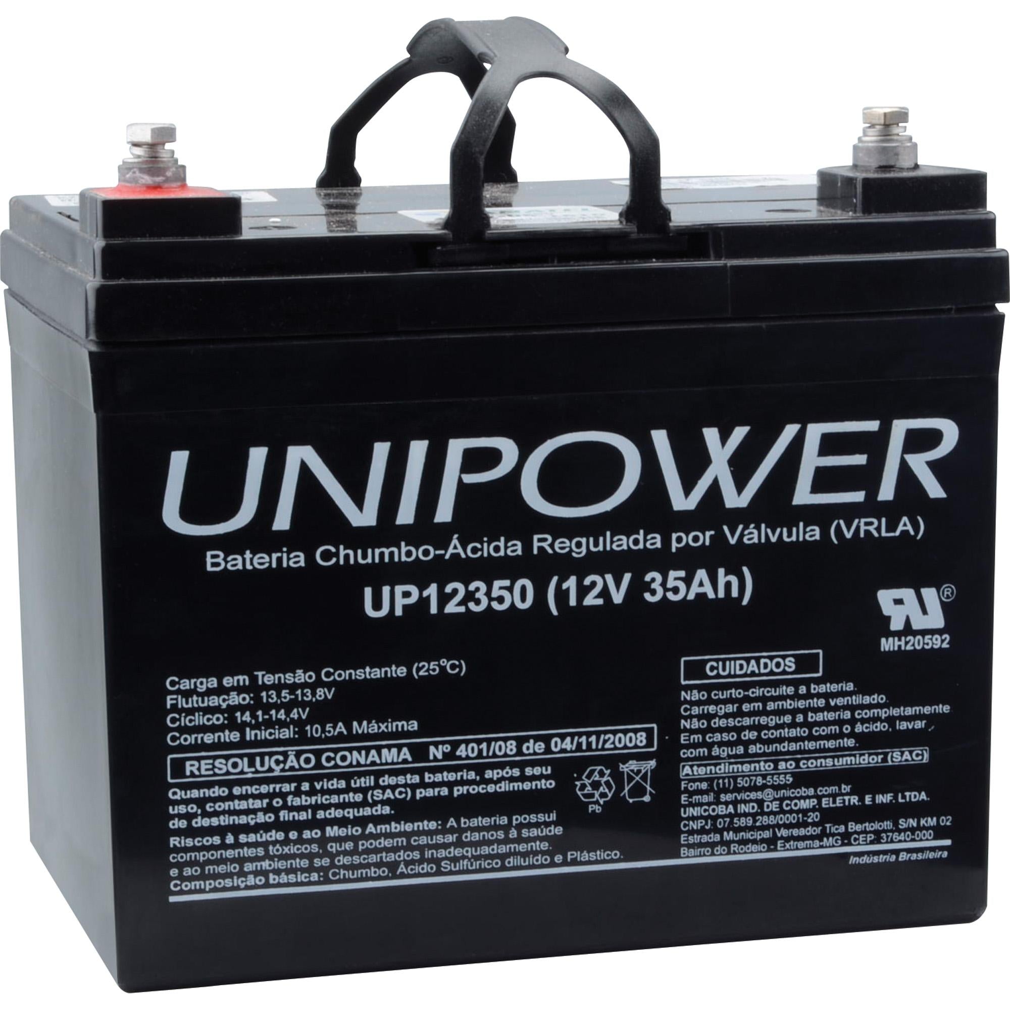 Bateria Selada UP12350 12V/35A UNIPOWER - MagazineInnovar