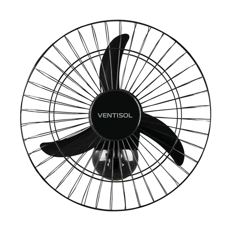 Ventilador de Parede Oscilante 50cm Bivolt AÇO Preto VENTISO