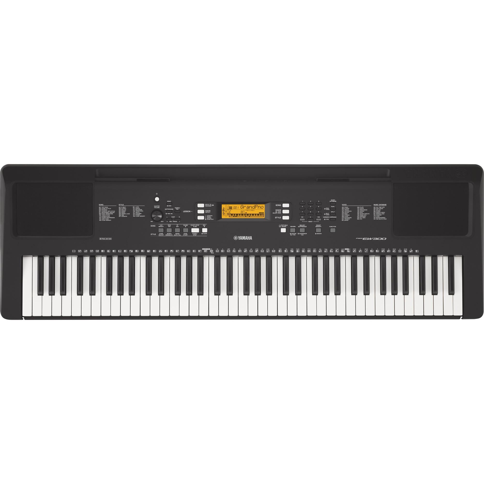 Teclado Arranjador PSR-EW300 Preto YAMAHA - MagazineInnovar