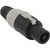 Conector Speakon de Linha Macho 4 Pólos PGSP0004 Preto/Cinza