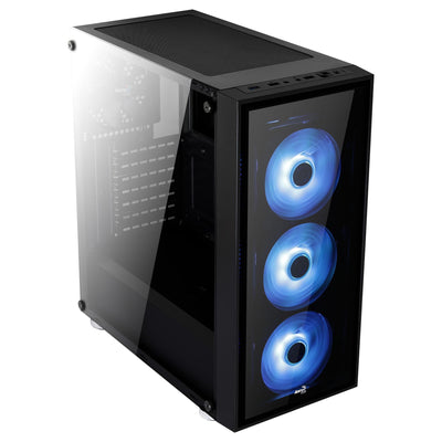 Gabinete Mid Tower ATX QUARTZ RGB Preto AEROCOOL - MagazineInnovar