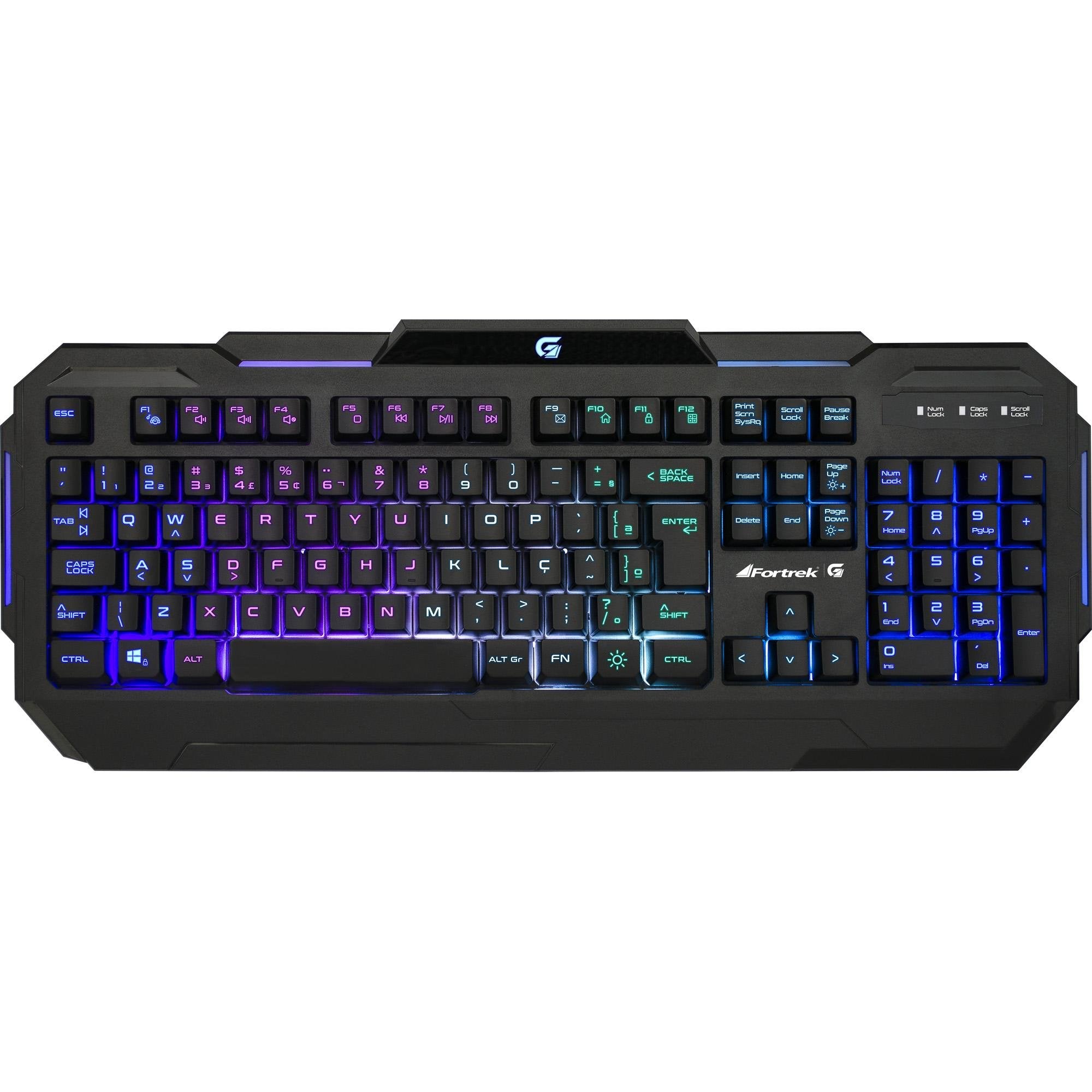 Teclado Gamer Pro K1 RGB Preto FORTREK