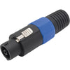 Conector Speakon de Linha Macho 4 Pólos PGSP0002 Preto/Azul