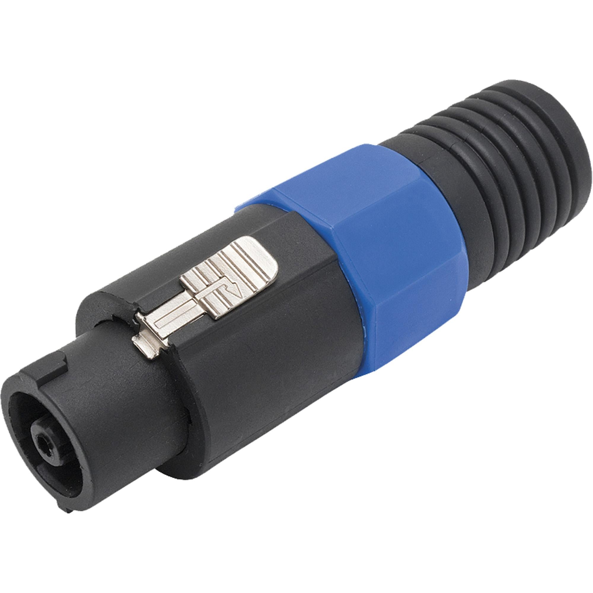 Conector Speakon de Linha Macho 4 Pólos PGSP0002 Preto/Azul