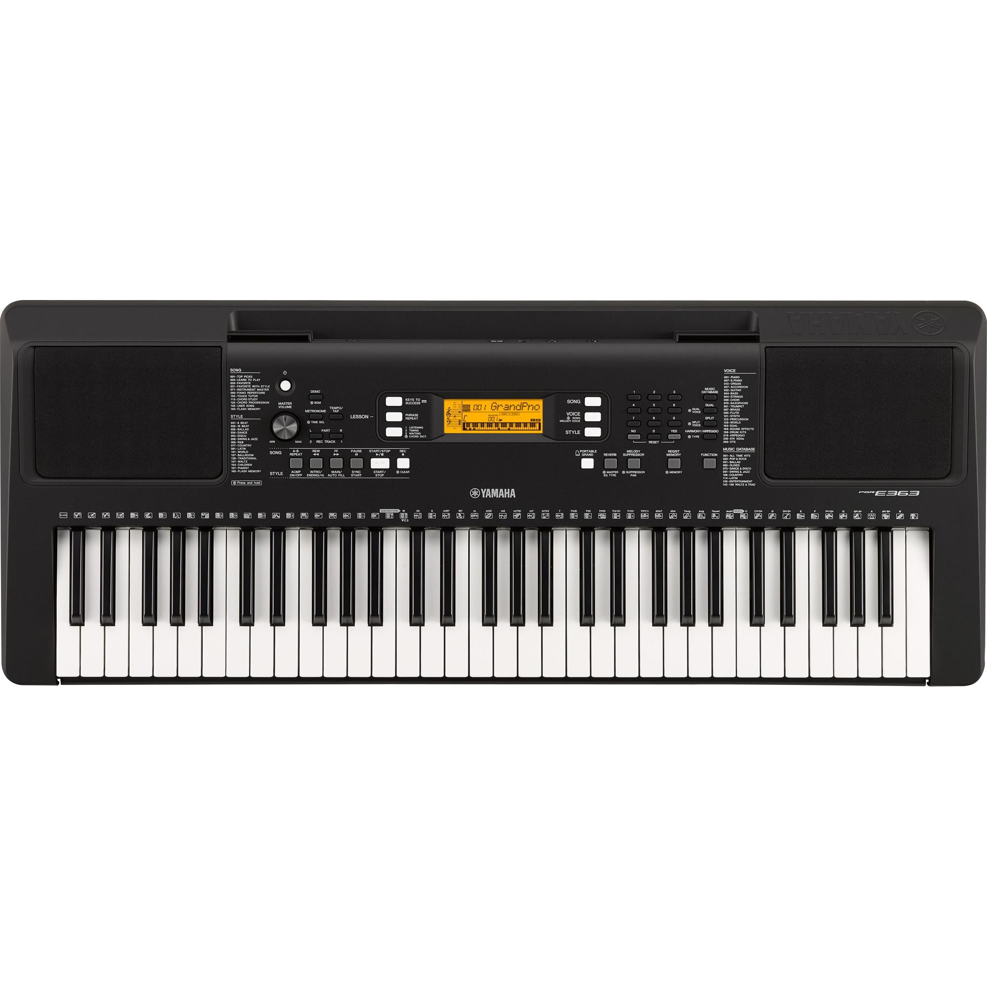 Teclado Arranjador PSR-E363 Preto YAMAHA