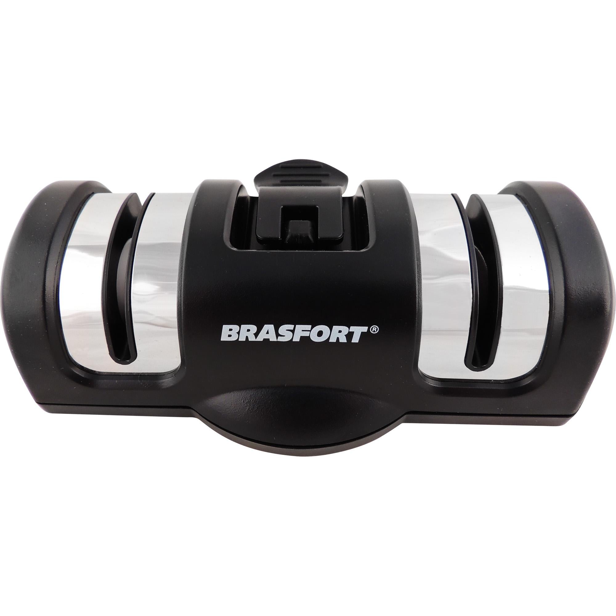 Afiador de Facas 2x1 CHEFF Preto BRASFORT - MagazineInnovar