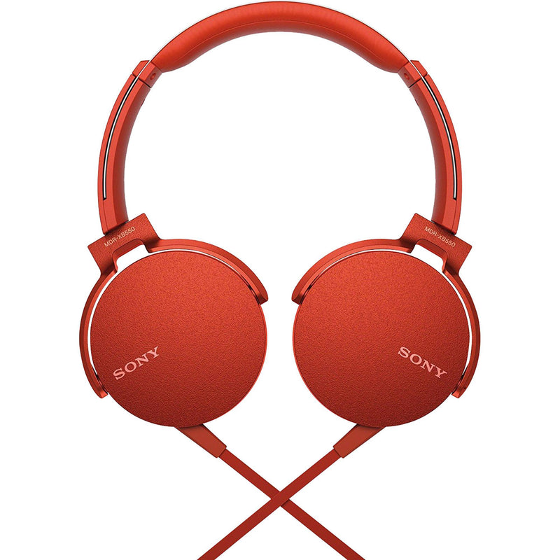 Fone de Ouvido com Microfone MDR-XB550AP/R Vermelho SONY - MagazineInnovar