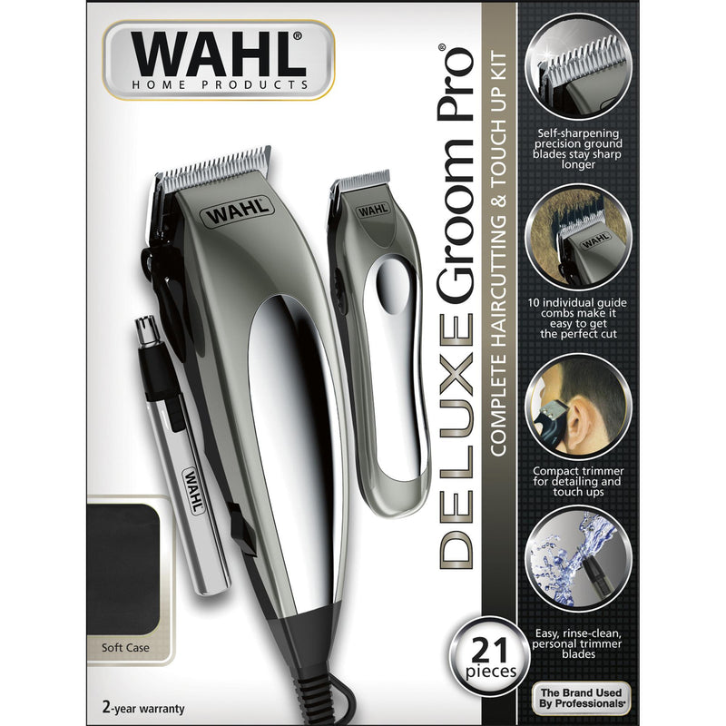 Máquina de Corte 220V DELUXE GROOM PRO Prata WAHL - MagazineInnovar