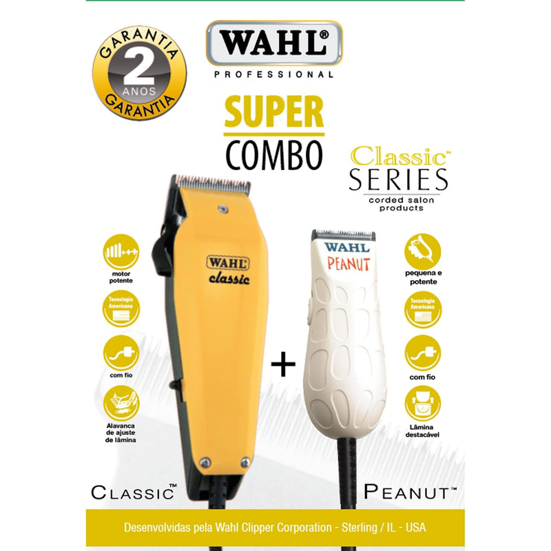 Kit Máquina de Cabelo Classic + Peanut 127V WAHL - MagazineInnovar