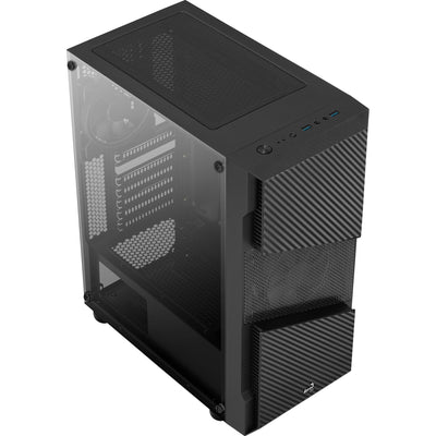 Gabinete Gamer Mid Tower Menace Saturn FRGB Preto AEROCOOL