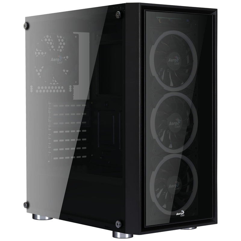 Gabinete Gamer Mid Tower Quartz Revo RGB Preto AEROCOOL