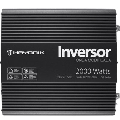 Inversor de Onda Modificada 2000W 12VDC/127V PW11-4 HAYONIK