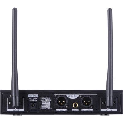 Microfone sem Fio de Mão Duplo UHF HSF-102 HARMONICS