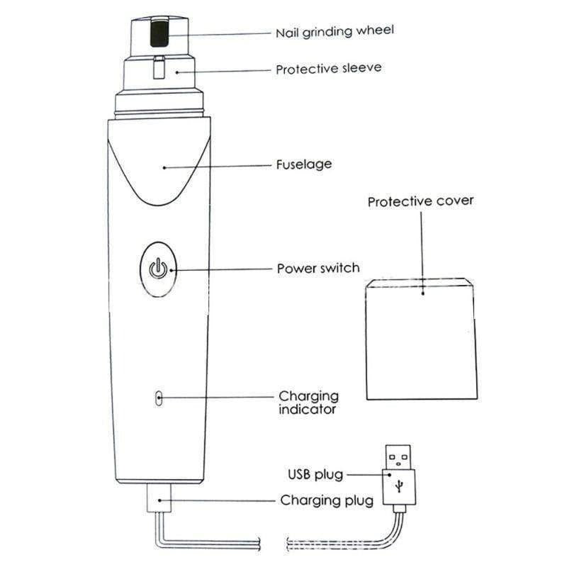 Cortador de Unha Pet - USB INDOLOR - MagazineInnovar