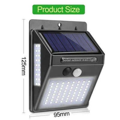 Refletor de LED Poderoso Movido a Energia Solar com 100 LEDs a Prova d'água e Sensor de Presença - MagazineInnovar