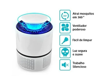 Armadilha Elétrica Mosquito Killer Lâmpada UV