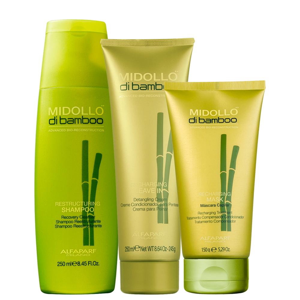 Kit Alfaparf Midollo Di Bamboo Cuidado Diário com Cabelo - MagazineInnovar