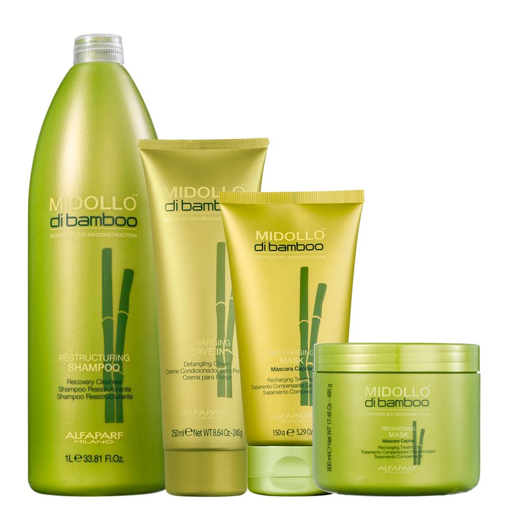 Kit Alfaparf Midollo Di Bamboo Cuidado de Salão para Cabelo - MagazineInnovar