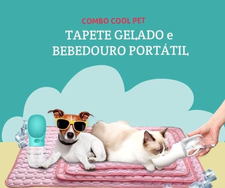 Kit de Verão Pet - Tapete e Bebedouro - MagazineInnovar